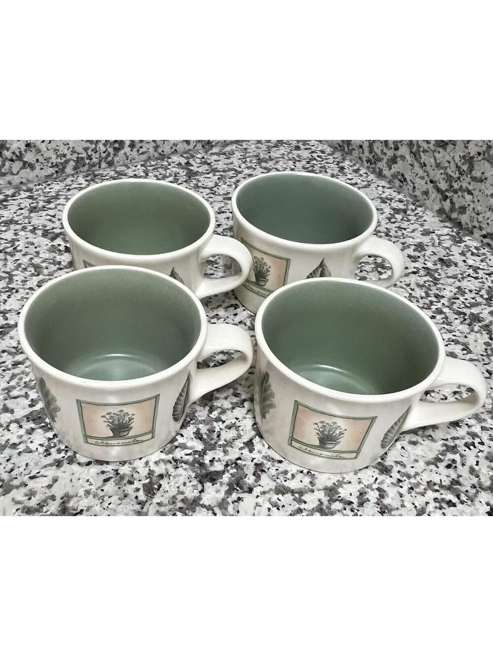 4 Pfaltzgraff Naturewood Tea Cups Coffee Mugs